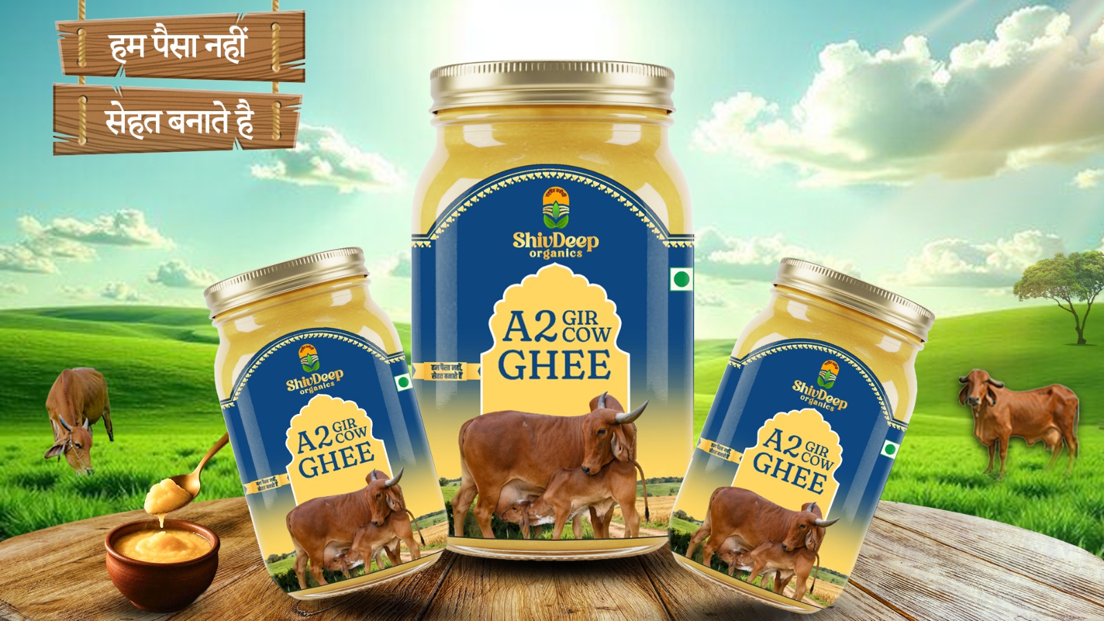Indigenous Gir cow - source of pure A2 milk for ghee in Bhopal